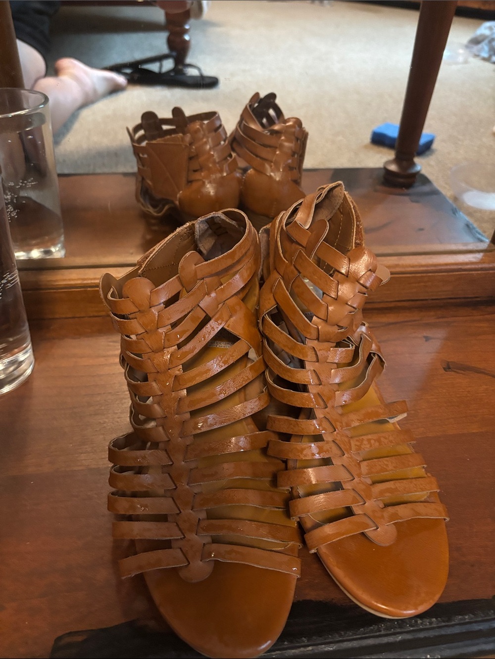 Women’s Strappy Gladiator Sandals - Tan